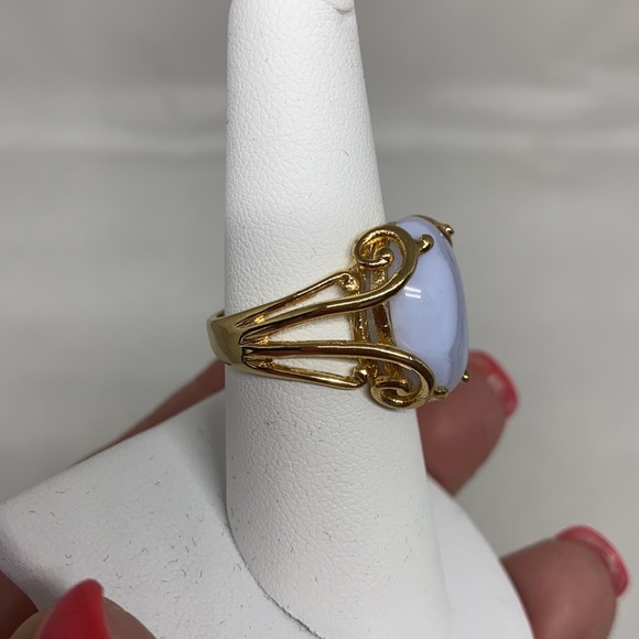 Sterling lace agate ring - Picture 3 of 11